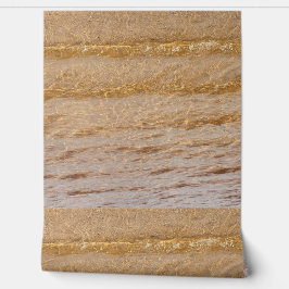 Beach Ocean Vatten Mönster Clear Sandy Brown Decor