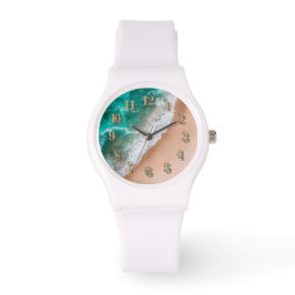 Beach ocean water on seashore sand tropical summer armbandsur