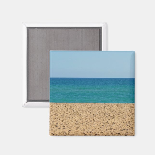 Beach, Oceanen, Himlar Magnet (Front/Back)
