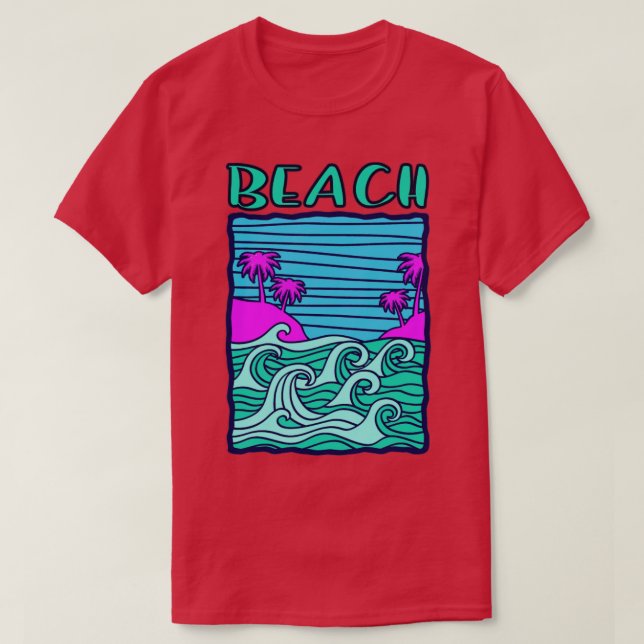 Beach Oceanen T Shirt (Design framsida)