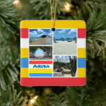 Beach och Desert Aruba Julgransprydnad Keramik<br><div class="desc">Bilderna Scenia Beach och Desert Aruba har tillsammans med Red,  White,  Blue och Gult rand inspirerats av flagga Aruba. Jag har njutit av flera kryssningar på denna vackra ö. celeste@khoncepts.com</div>