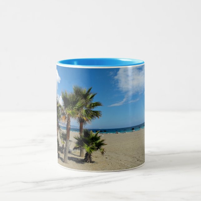 Beach och handflatan Två-Tonad mugg (Center)