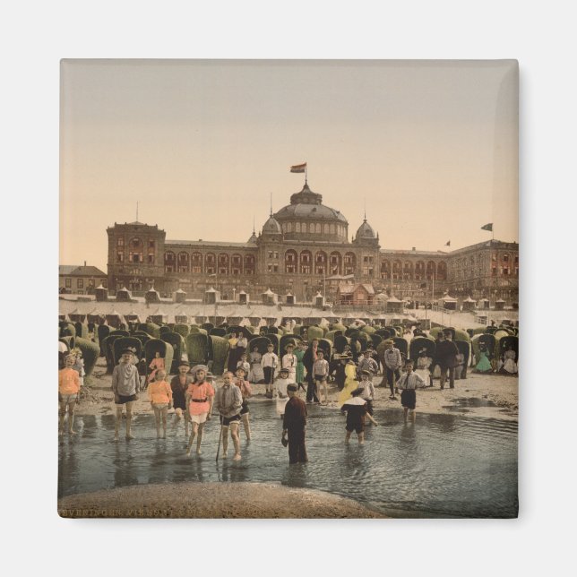 Beach och Kursaal, Scheveningen, Nederländerna Magnet (Framsidan)