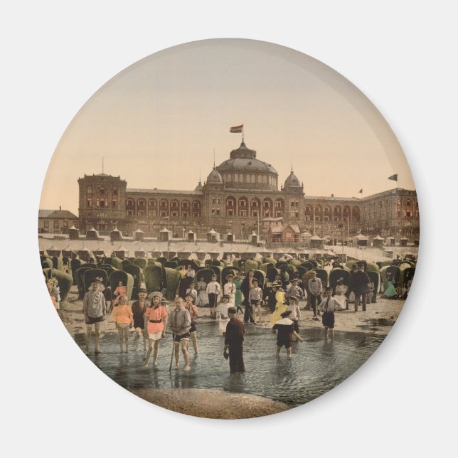 Beach och Kursaal, Scheveningen, Nederländerna Magnet (Framsidan)