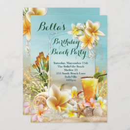 Beach- och Luau-partiets inbjudningar