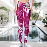 Beach och sommaruppehåll i magenta Handflatan Löv Leggings<br><div class="desc">Få redo till slå stranden i somras med Shy Shy Pandas Magenta Handflatan Löv Leggings. Perfekt för att få huvudena att vända så fort du kommer, kombinerar trendiget grund med purpurrött och magenta färg med ett vitt och modernt exempel på handflatan löv för att skapa en öga-fångstdesign som inte snart...</div>