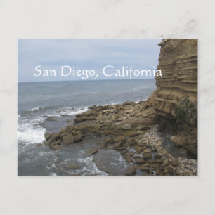 Beach och sten i San Diego, Kalifornien Vykort