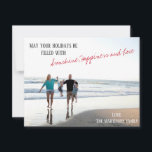 Beach och SUnshine-Helgdag-kort - PERSONLISERA DET Julkort<br><div class="desc">Skicka ett annat budskap fyllt med solljus,  lycka och kärlek vid helgdagarna!</div>