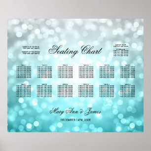Beach Ombre Glitter Ljus Poster