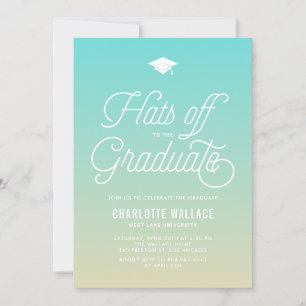 Beach Ombre Hats av till Student Studenten Inbjudningar
