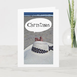 BEACH ÖNSKEMÅL=WARM CHRISTMAS ÖNSKEMÅL TILL DIG! HELGKORT