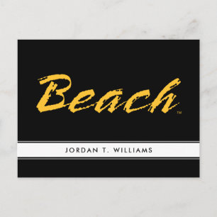 Beach-ordmärke Inbjudan Vykort