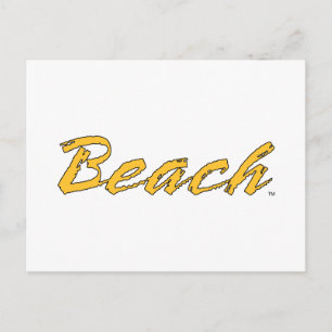 Beach-ordmärke Vykort