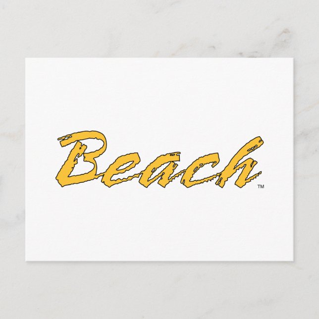 Beach-ordmärke Vykort (Framsida)
