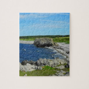 Beach på Kusten i Newfoundland Kanada Pussel
