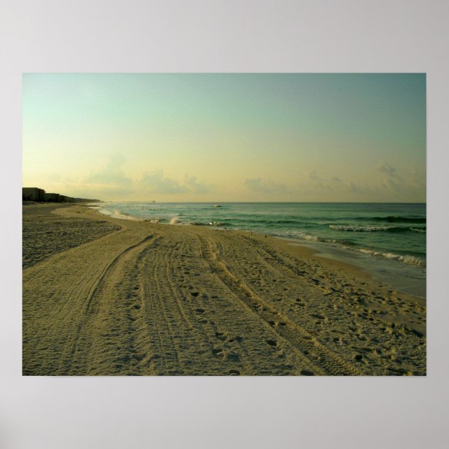 Beach på morgonen poster (Framsidan)