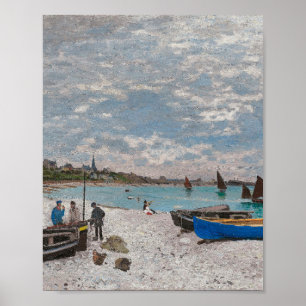 Beach på Sainte-Adresse av Claude Monet Poster