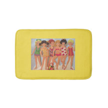 Beach Papper Doll Bath Mat