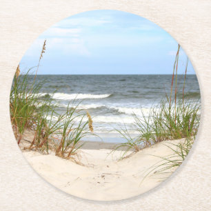 Beach Papper Underlägg Rund