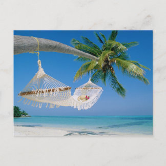 Beach Paradise Vacation Hammock Vykort