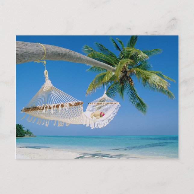 Beach Paradise Vacation Hammock Vykort (Framsida)