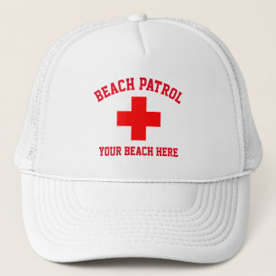 Beach Parol Lifeguard Personalize Truckerkeps