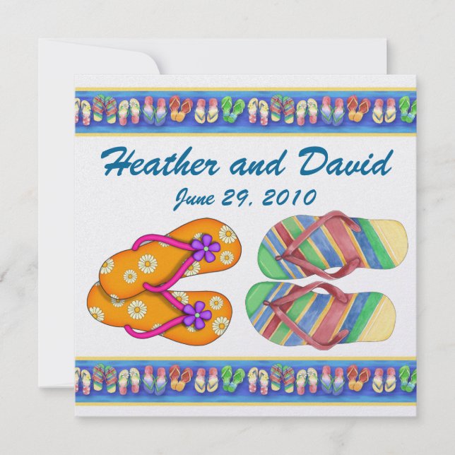 Beach Party / Bröllop / Studenten - SRF Inbjudningar (Framsida)