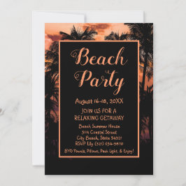Beach Party Getaway Vacation-inbjudan Inbjudningar