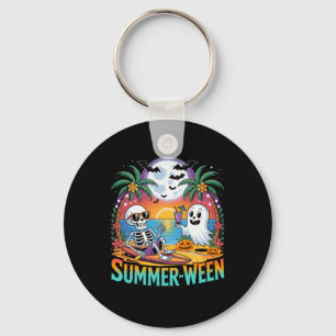 Beach Party Halloween Vibes Summerween Skeleton Gh Nyckelring