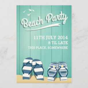 Beach Party-inbjudan Inbjudningar