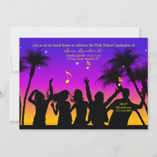 Beach Party-inbjudan Inbjudningar