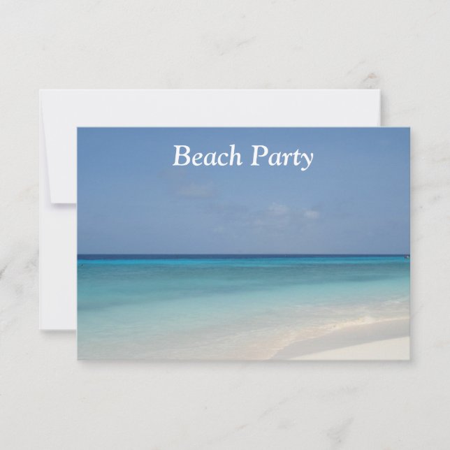 Beach Party Inbjudningar (Framsida)