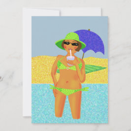 Beach party inbjudningar