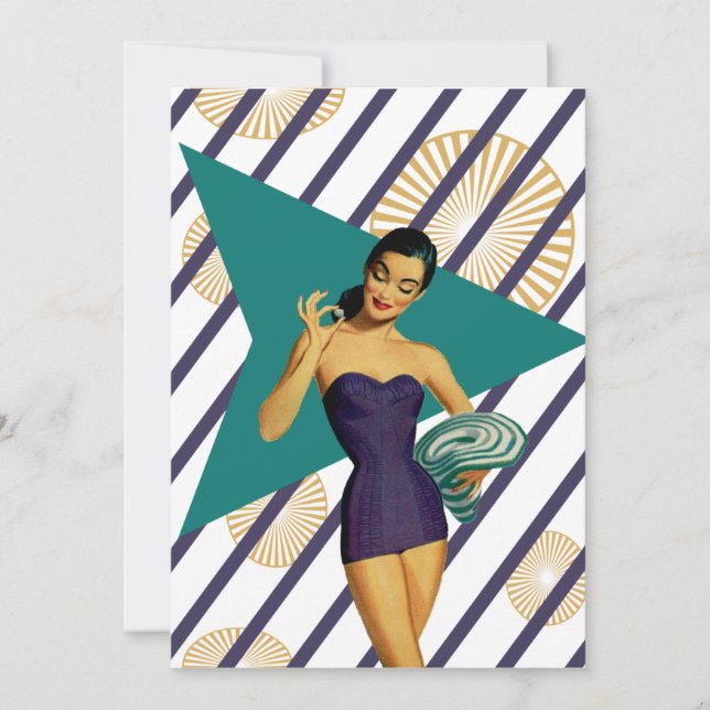 Beach Party Inbjudningar (Framsida)