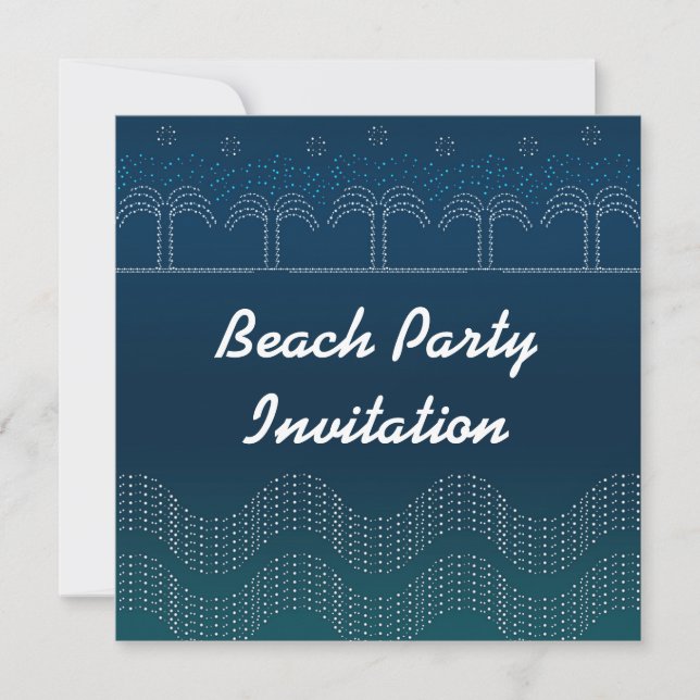 Beach Party - Kortinbjudan Inbjudningar (Framsida)