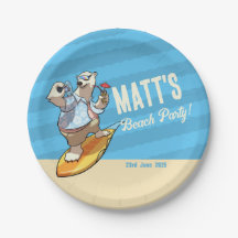 Beach Party Lägg till ditt namn Coola Surfing Pola