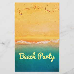 Beach party och firande flygblad