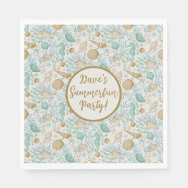 Beach Party Papper Napkins, Standard Luncheon Pappersservett