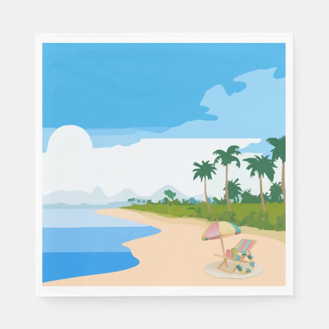 Beach Party Pappersservett (Framsidan)