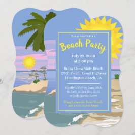 Beach Party Roligt Inbjudningar