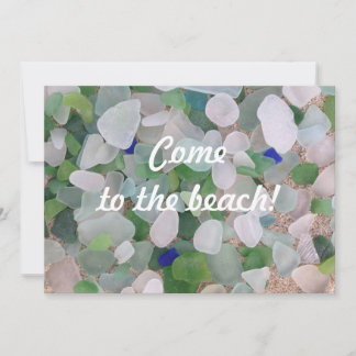 Beach Party Sea Glass-inbjudan Inbjudningar