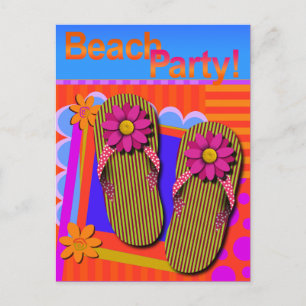 Beach Party sommartid, vykort för Roligt