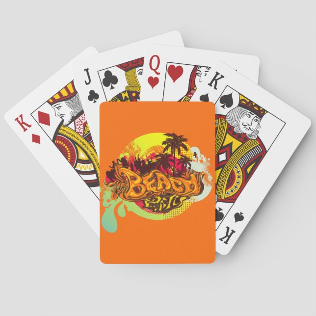 Beach Party Spel Kort (Baksidan)