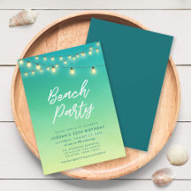 Beach Party Strings of Ljus Watercolor Sea Glass