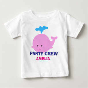 Beach Party T-shirt, Rosa Whale Graphic T-shirt