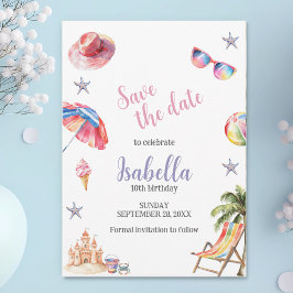 Beach Party Tropical Summer Spara Datumet