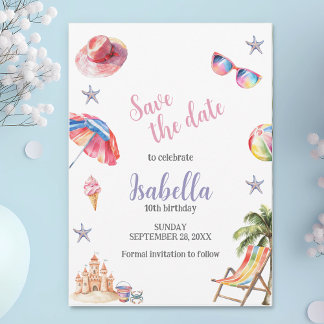 Beach Party Tropical Summer Spara Datumet