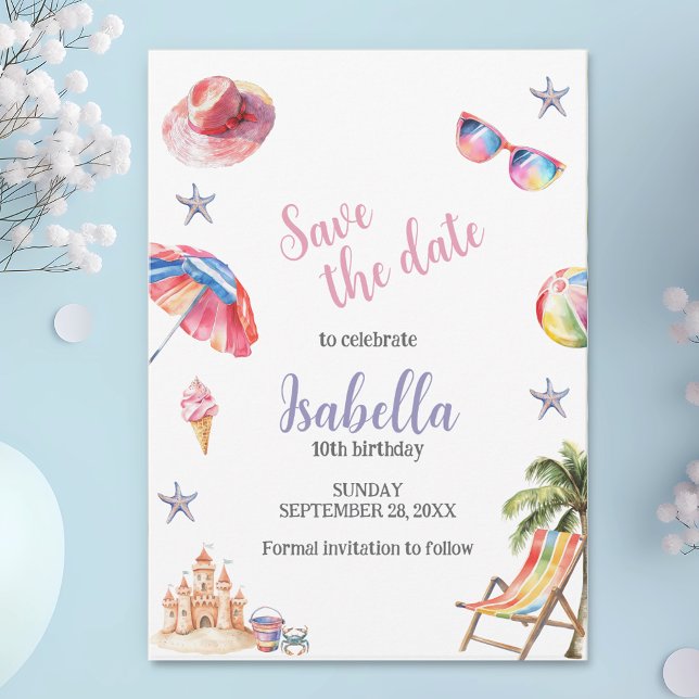 Beach Party Tropical Summer Spara Datumet (Skapare uppladdad)