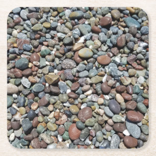 Beach Pebble Underläggs Underlägg Papper Kvadrat