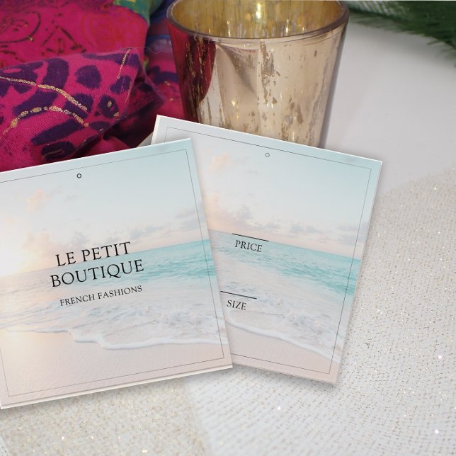 Beach Photo Boutique Clothing Visning Pris Märkre Fyrkantigt Visitkort (Skapare uppladdad)
